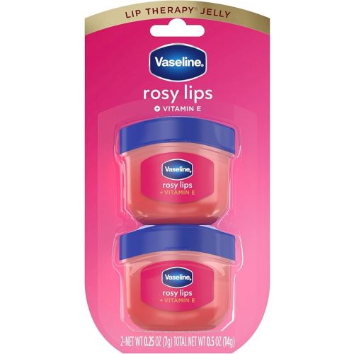Vaseline Lip Therapy 2 ct Rosy Lips Mini For Dry, Chapped Lips Moisturizing Tinted Lip Balm 0.5 oz
