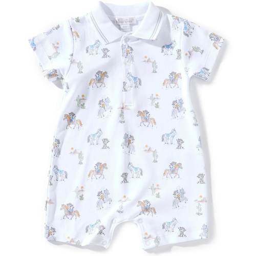 Kissy Kissy Baby Boys Short-Sleeve Cowpokes Roundup Shortall