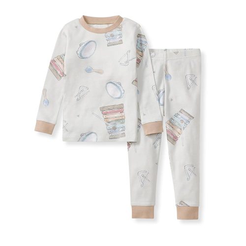 Burt's Bees Baby Boys' 2-Piece Long Sleeve Tee and Pants Organic Cotton Pajama Set