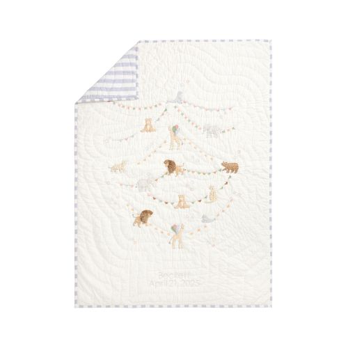 Organic Party Animals Baby/Toddler Quilt , 36x50,  Multi