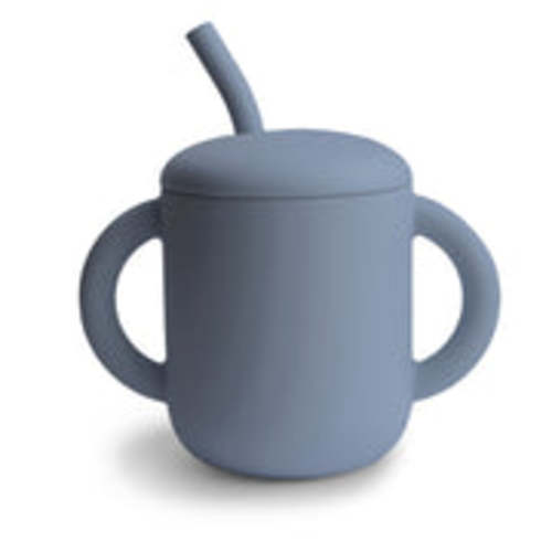 Mushie Baby Silicone Training Cup + Straw
