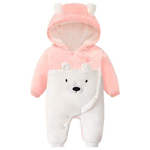 Fairy Baby Newborn Baby Snowsuit Bear Suit Romper Winter Warm Coat Infant Fleece Footie Jumpsuit for Girls Boys 0-18M