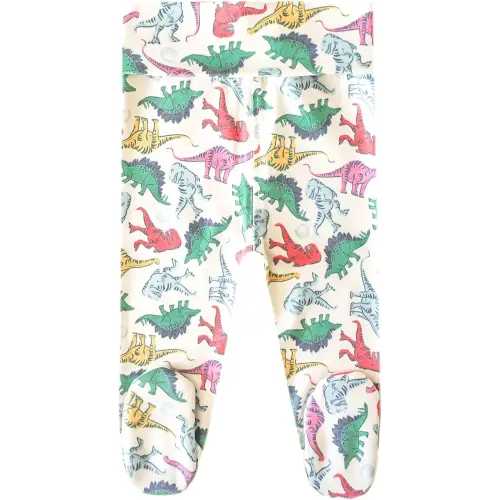 Copper Pearl Footed Baby Pants: Ultra-Soft, Adorable Baby Footies and Newborn Pants, Cozy, Stylish Baby Boy Pants, Baby Girl Pants, and Gender Neutral Baby Clothes, Dinosaurs of Jurassic Park, Newborn