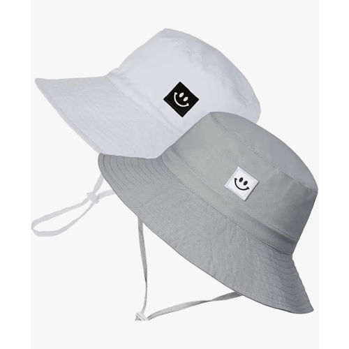 55cube UPF 50+ Baby & Toddler Sun Hat, Wide Brim Infant Bucket Hat for Beach & Outdoors, Adjustable Fit for Ages 0-4 Years