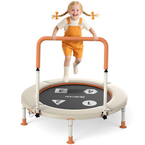 BCAN, Mini Toddler Trampoline, 36 Inch, Indoor Outdoor Foldable