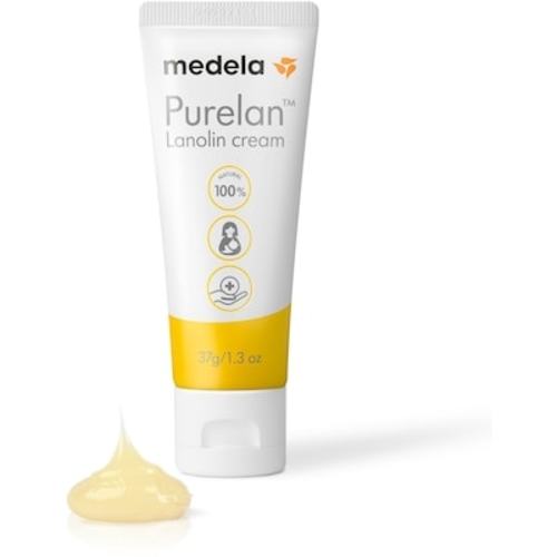 Medela Lanolin Nipple Cream for Breastfeeding, 100% All-Natural Single Ingredient, New Purelan, 1.3 Ounce