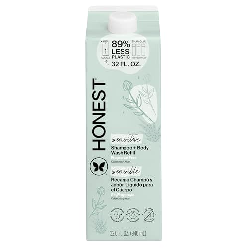 The Honest Company 2-in-1 Cleansing Shampoo + Body Wash, Gentle Enough for Baby, Dermatologist Tested, Tear-Free, Hypoallergenic, Fragrance-Free