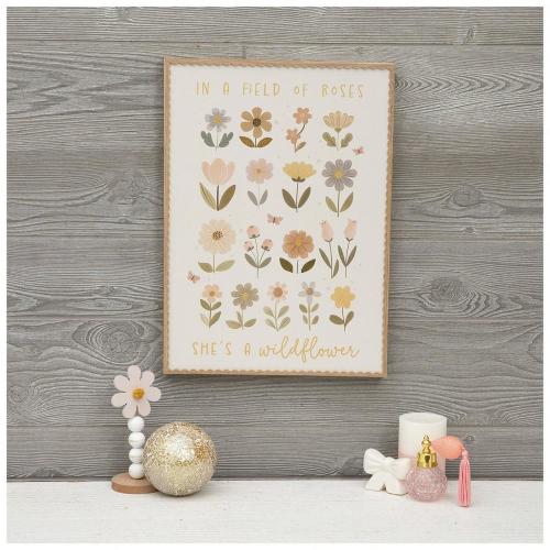She's A Wildflower Wood Wall Decor