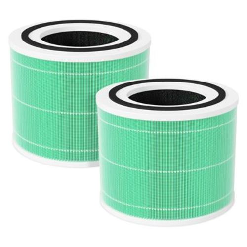 2PK Core 300 Replacement Filter, 3-Stage H13 True HEPA Filter for LEVOIT Core 300 & 300S Air Purifier, Captures Pet Dander, Pollen, Dust, Green