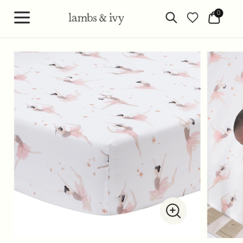 Ballerina Baby Cotton Fitted Crib Sheet