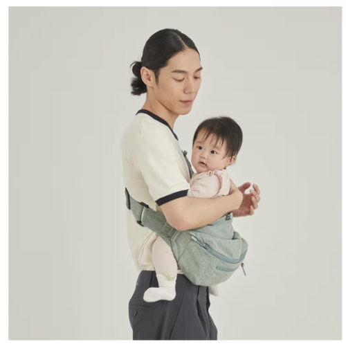 GOOSEKET 365 Toddler Carrier Plus – Lightweight Baby Carrier, Adjustable Shoulder Strap, Compact Travel Carrier with Detachable Waist Bag (6 Months-4 Years Old / 11–44lbs) (Mint)