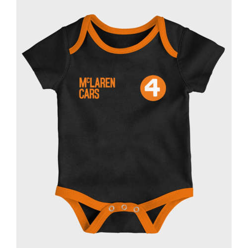 McLaren Infant Race Eras Short-Sleeved Creeper Set - Black