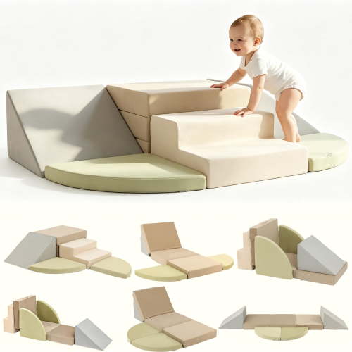 JUIKURY 6 Color Foam Climbing Blocks, Modular Sofa Set, Suitable For Climbing, Crawling And Sliding Family Gym Equipment