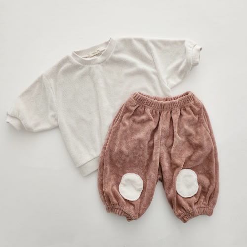 Baby Bella Terry Cloth Top and Pull-On Jogger Pants Set (3-6 M)