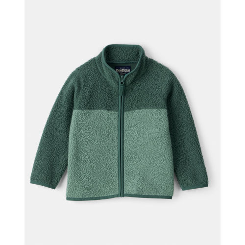 Toddler Boy Color Block Microfleece Zip-Up Jacket - Green - OshKosh B'gosh | Carter's