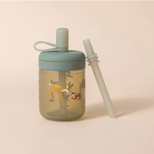 Silicone Training Cup with Straw