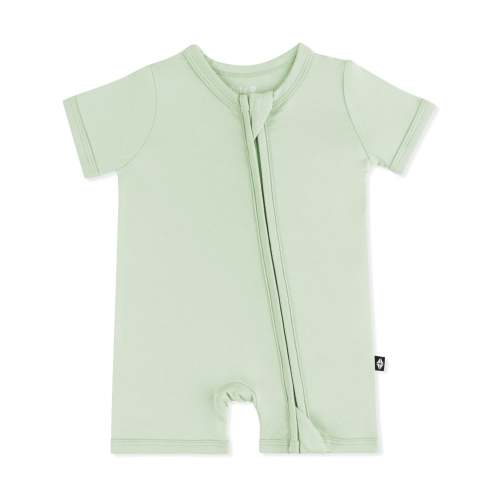 Zipper Shortall Romper in Basil
