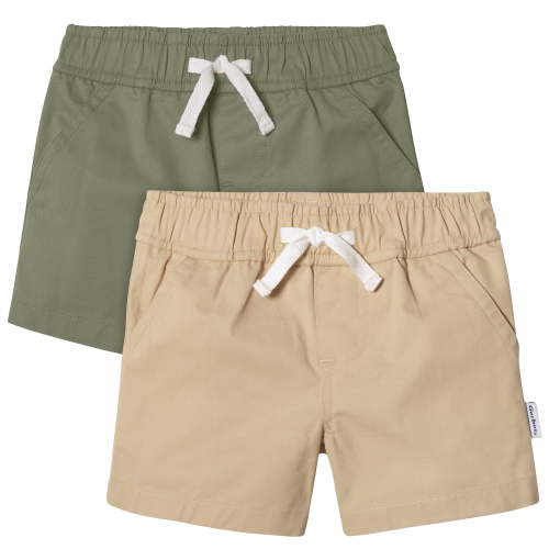 Gerber Baby and Toddler Neutral Shorts, 2-Pack, Sizes 0/3 Months - 5T