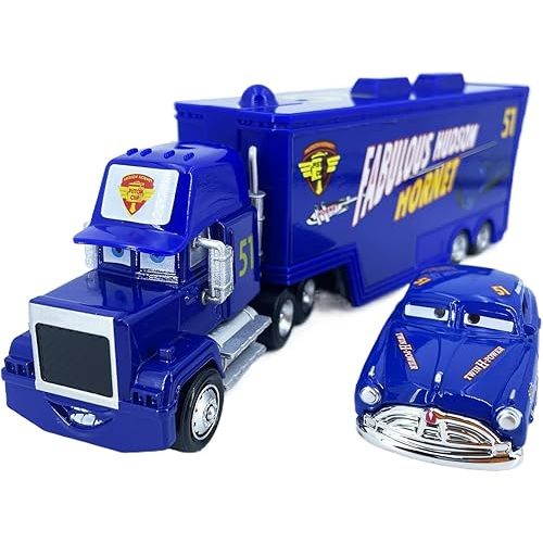 Portable Mini Toy Car and Truck Set 1:55 Diecast Model Metal Body Racers for Preschool Kids Ages 3+ Years (51Doc)