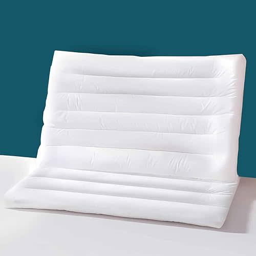 Ultra Flat Thin Pillows for Sleeping Standard Size Set of 2 Pack, 2-1/2" High Slim Bed Pillow for Back Stomach Sleepers Down Alternative Filling Hypoallergenic White 18x26 in