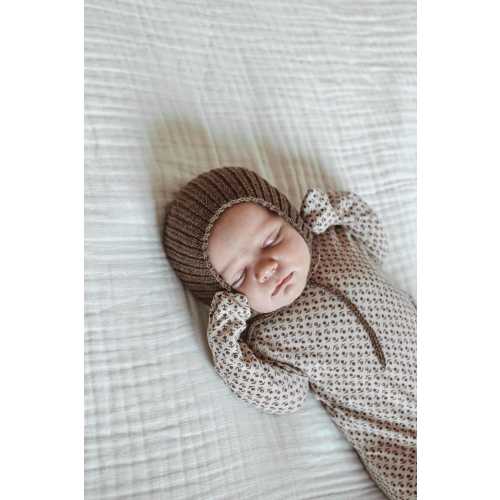 Rib Knit Baby Bonnet