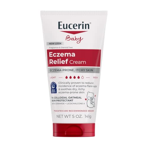Eucerin Baby Eczema Relief Body Cream, Steroid & Fragrance Free for 3+ Months of Age, 5 oz. Tube