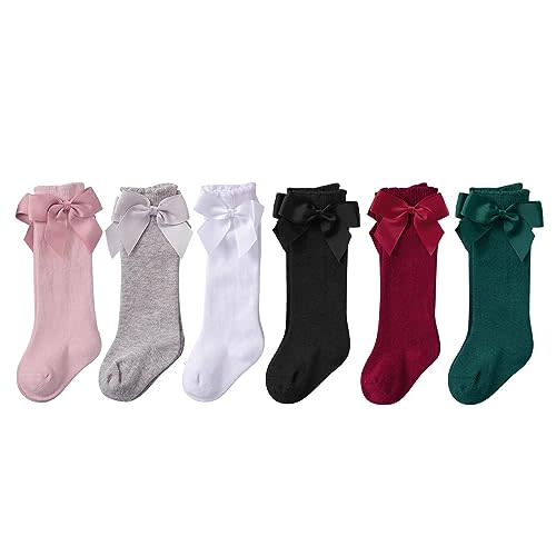 American Trends Baby Knee High Socks - Girls & Boys Newborn to Toddlers - Ruffled Tube Socks