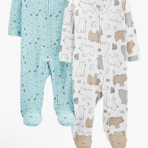 Simple Joys by Carter's unisex-baby Neutral 2-pack Cotton Footed Sleep and Play