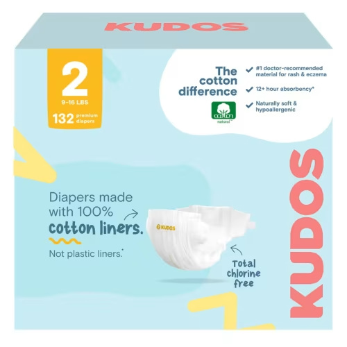 Kudos Organic Cotton Lined Diapers Sizes 1-6 | Costco