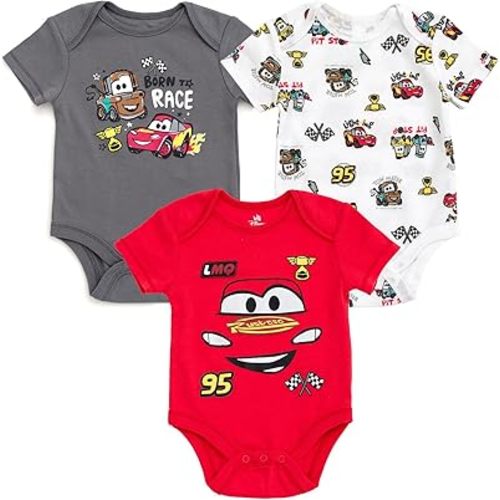 Disney Baby Girls Boys 3 Pack Bodysuits Newborn to Infant Sizes (Newborn - 24 Months)