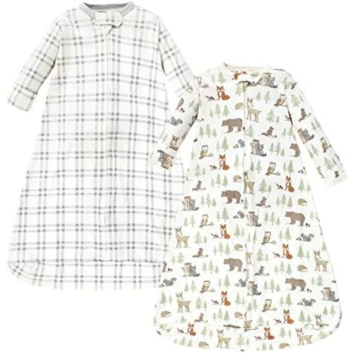 Hudson Baby Unisex Baby Cotton Long-Sleeve Wearable Sleeping Bag, Sack, Blanket