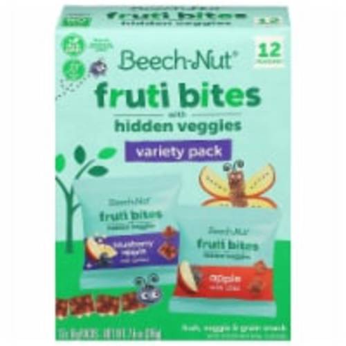 Beech-Nut® Fruti Bites Toddler Snack with Hidden Veggies Fruit Snack Variety Packs, 12 pk / 0.63 oz