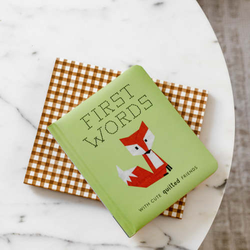 First Words Book With Cute Quilted Friends