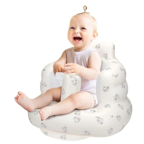Inflatable Baby Seat for Babies 3 Months and Up, Infant Back Support Sofa,Toddler Floor Seats for Sitting Up, Blow Up Baby Chair with Built in Air Pump, Baby Seats for Kids, Baby Chair (Unicorn)