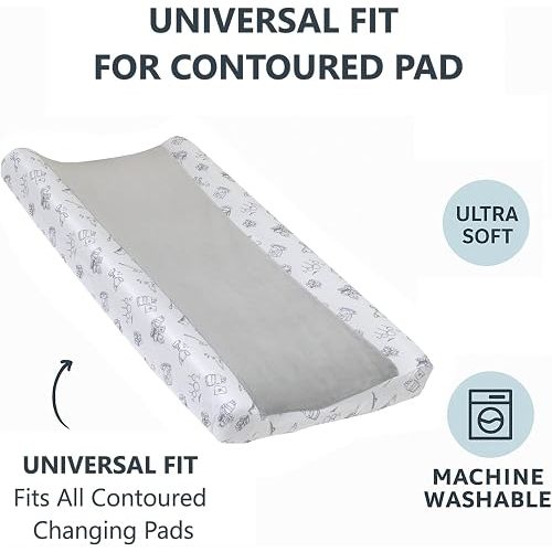 Warner Brothers Harry Potter Magical Moments Grey and White Super Soft Changing Pad Cover