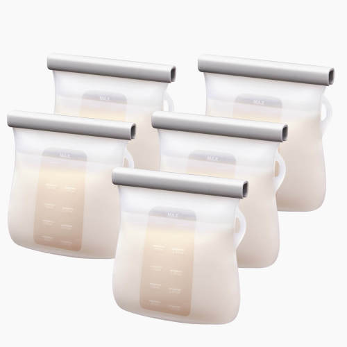 Silicone Breastmilk Storage Bags-5PCS
