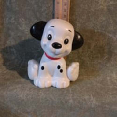Disney 101 Dalmatians Baby Rattle Toy Fisher Price 2012 Mattel Dog White
