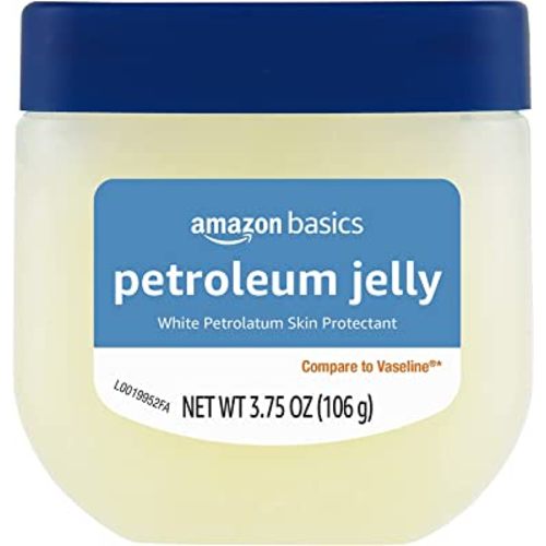 Amazon Basics Petroleum Jelly White Petrolatum Skin Protectant, Unscented, 3.75 oz, 1-Pack, (Previously Solimo)