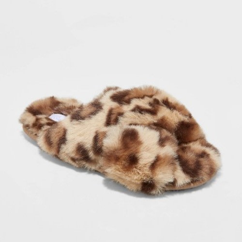 Women's Paris Leopard Crossband Slippers - Auden™ - Brown, Size: S