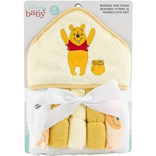 Winnie The Pooh Hooded Towel and Washcloth Set