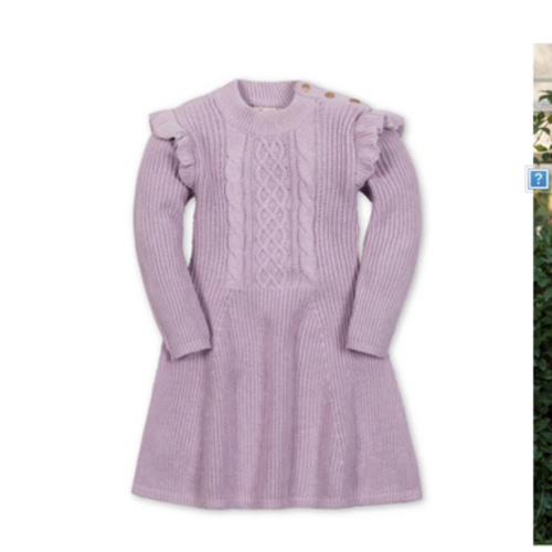 Organic Flutter Detail Sweater Dress