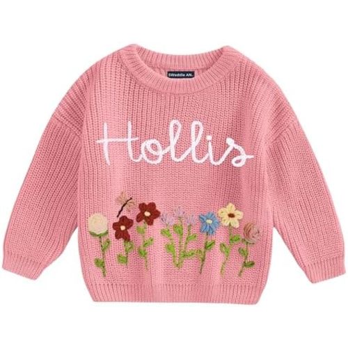Personalized Hand-Embroidered Baby Sweater, Custom Embroidery Name Newborn Outfit, Baby Shower or Birthday Gift 0