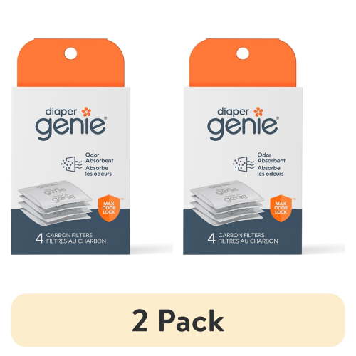 (2 pack) Diaper Genie Diaper Pail Carbon Filters, 4 Count, Infant