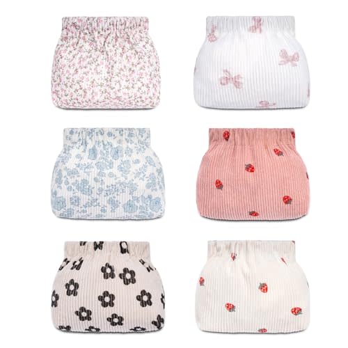 honitty Mini Makeup Pouch,Corduroy Elastic Wallet Storage for Women,Cute Small Lipstick Bag for Purse