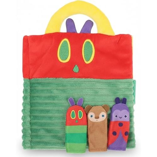Eric Carle The Very Hungry Caterpillar Busy Felt Toy – Interactive Storytime Activity with 5 Pages, 3 Finger Puppets, and 23 Felt Play Pieces – Early Learning Toy for Toddlers, Ages 2+