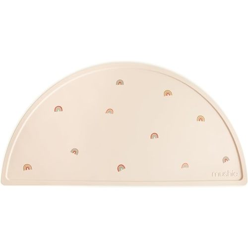 mushie Silicone Placemat for Kids | BPA-Free Non-Slip Design (Rainbows)
