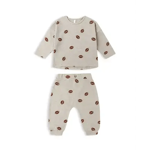 6-12 Months - Boys' Football Print Tee & Pants Set - Baby