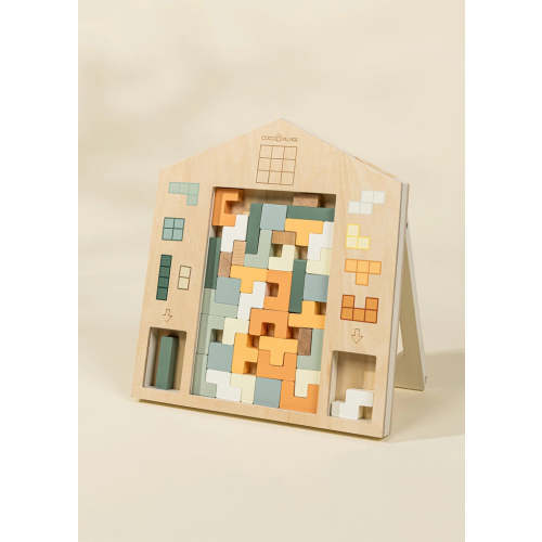 Coco Village Wooden Tetris Puzzle Toy (40 pcs)