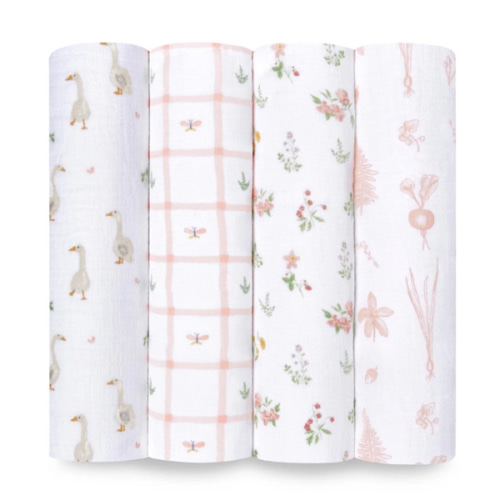 Country Floral Cotton Muslin Swaddle 4 Pack | aden + anais