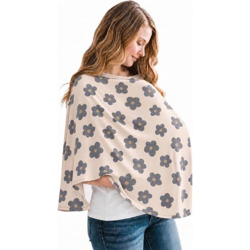 Copper Pearl Nursing Cover – Multi-Use Cover for Baby Girl or Boy, Car Seat Cover, Stroller Cover & Breast Feeding Cover Up for Women, Gemma in Tan